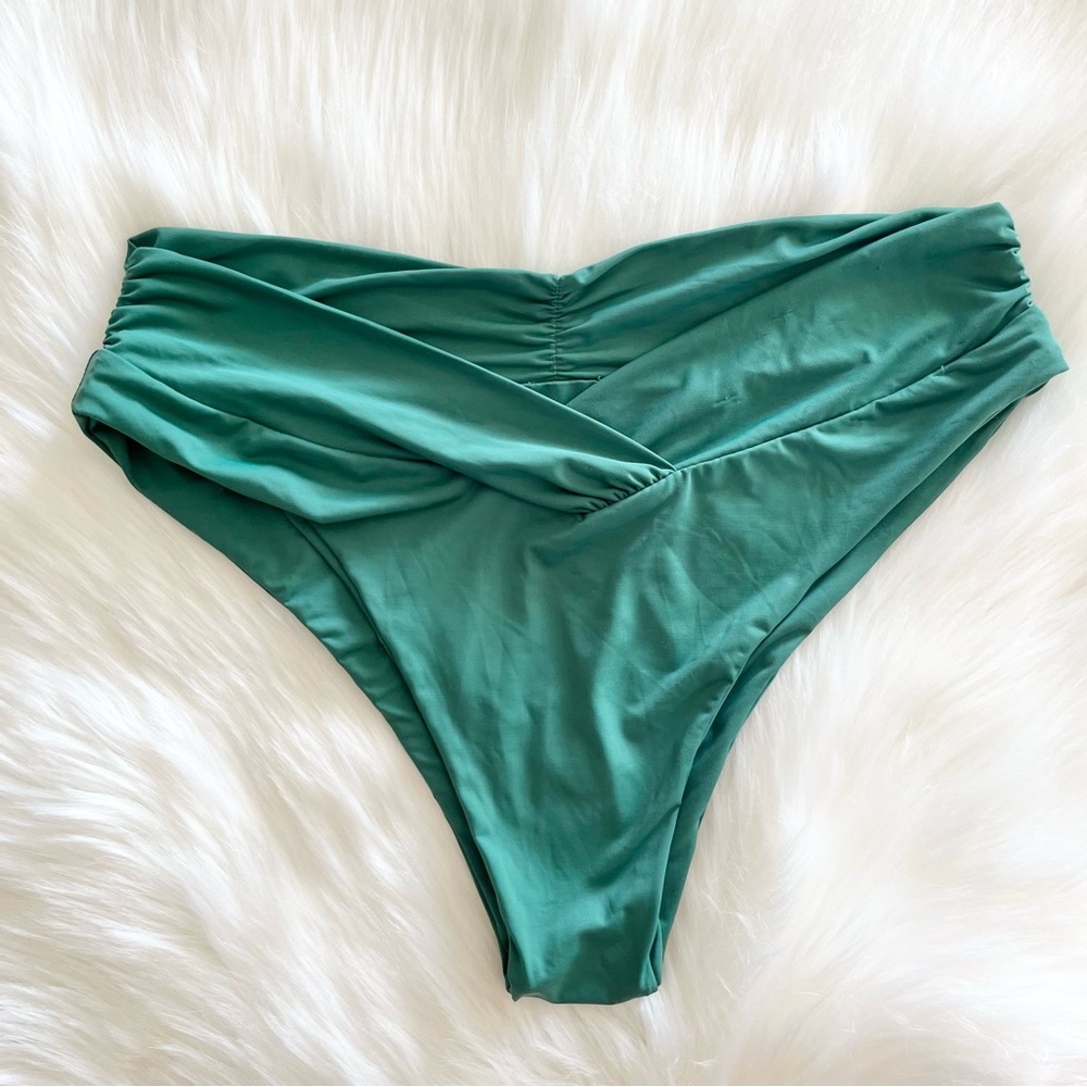 RIOT SWIM Pico High Waist Bikini Bottoms green size Large